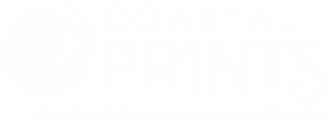 white logo with tagline