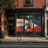 SOUTHPAW storefront window graphics