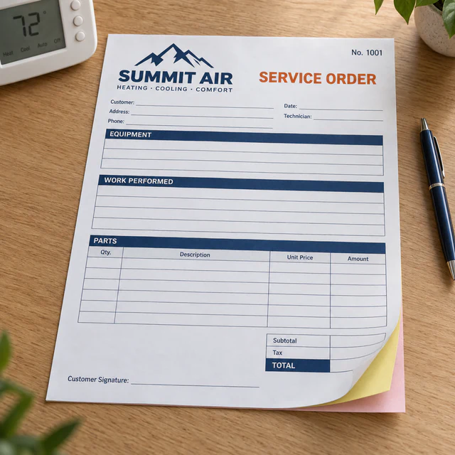 Summit Air letter / 3-part / full color carbonless form